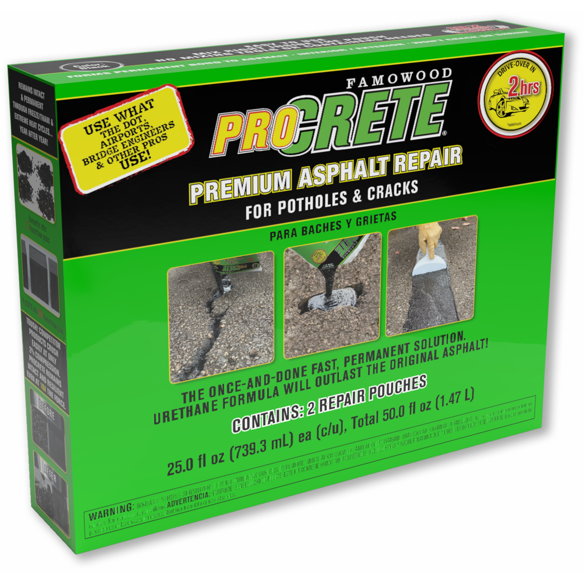PROCRETE Asphalt Repair Black 25 oz. 2-Pack 6231000